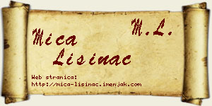 Mića Lisinac vizit kartica